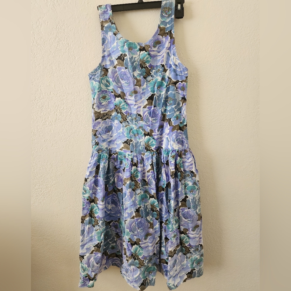 Handmade drop waist floral dress